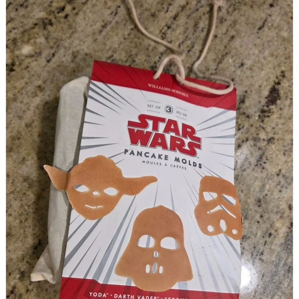William Sonoma Star Wars Pancake Mold Set of 3 Yoda Darth Vader Stormtrooper